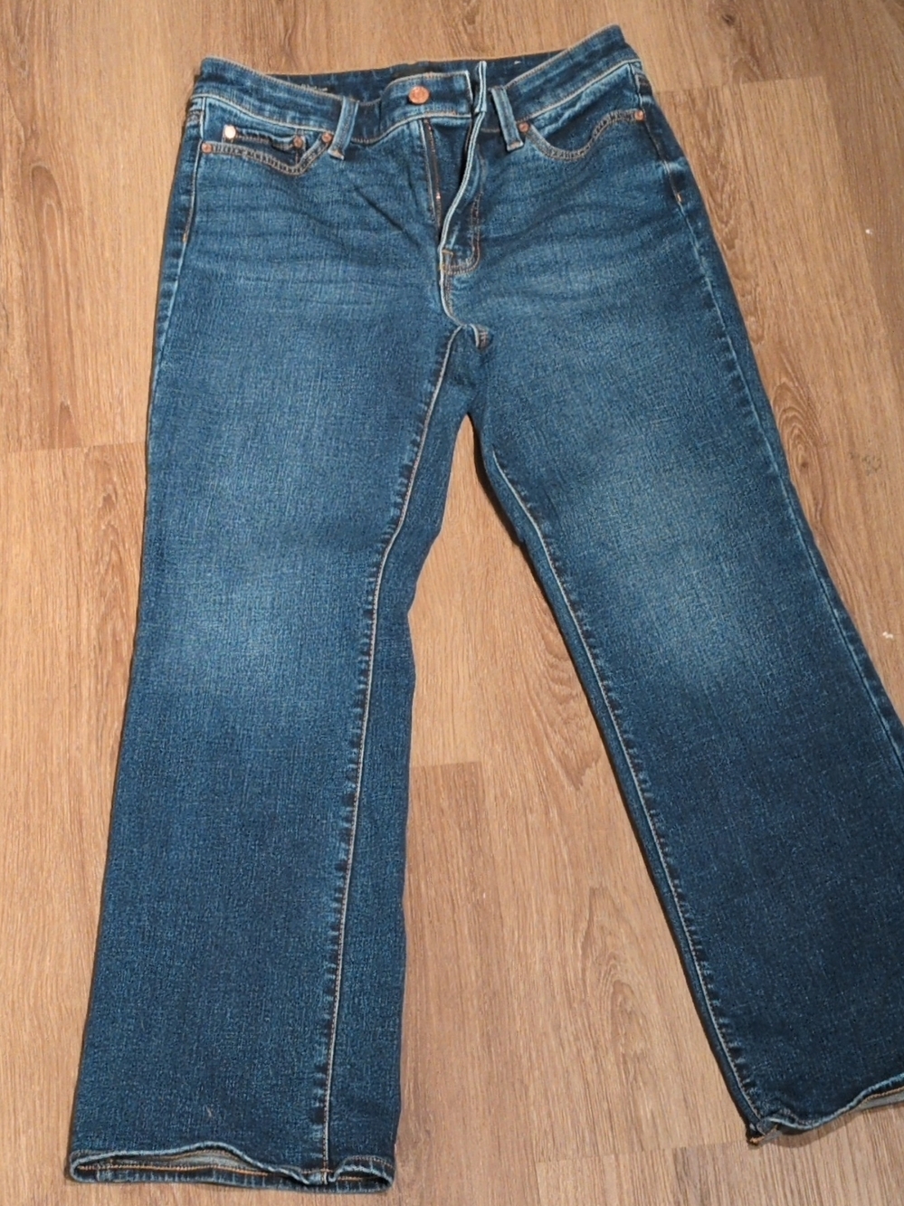 Classic Women's Talbots Blue Jeans - Barely Bootcut Jeans